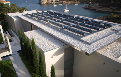 Cubierta invertida y lastrada