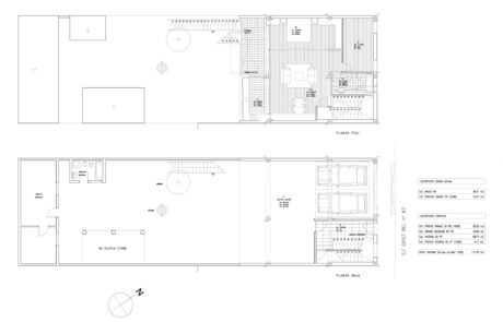 Plano de la vivienda unifamiliar en Inca