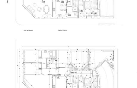 Plano de un edificio de viviendas en Palma