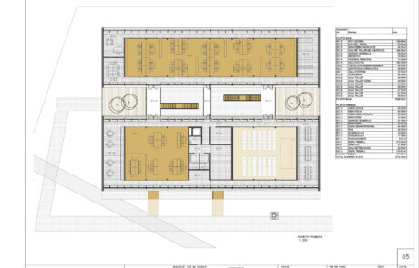 Plano del interior de Caritas diocesana de Mallorca