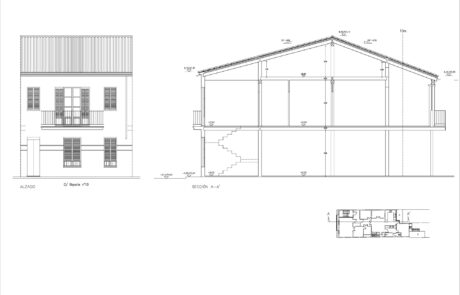 Plano de una buhardilla que pasa a ser vivienda en Santa Catalina, Palma de Mallorca