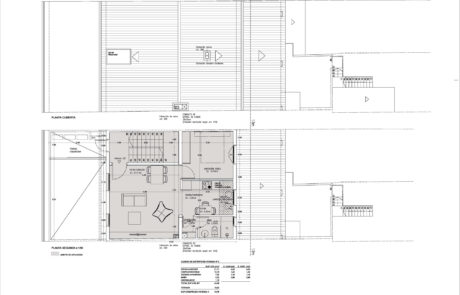 Plano de una buhardilla que pasa a ser vivienda en Santa Catalina, Palma de Mallorca